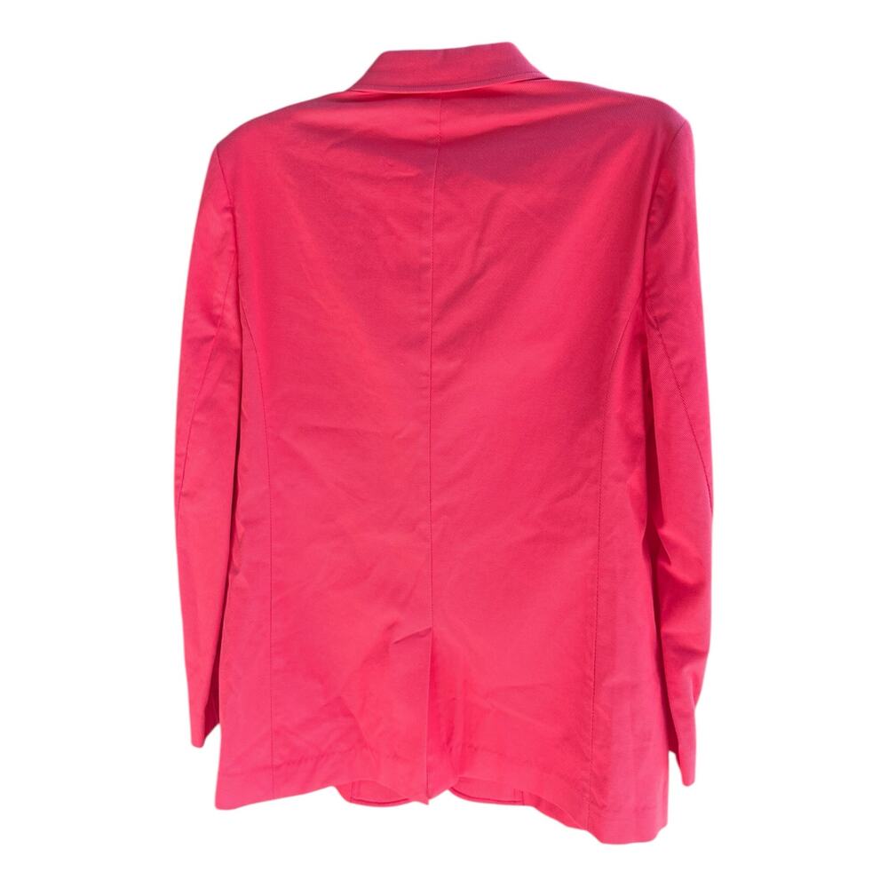 $288 J. McLaughlin Vesta Linen Twill Blazer | Sz 10, Deep Coral Orange NEW - Picture 7 of 8